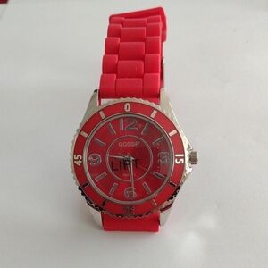 Gossip Red Watch with Silver Details